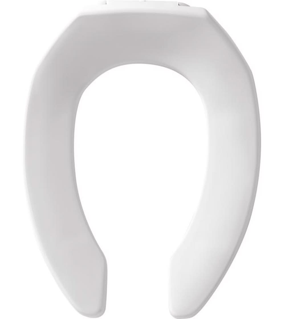 Mayfair By Bemis Elongated White Plastic Toilet Seat