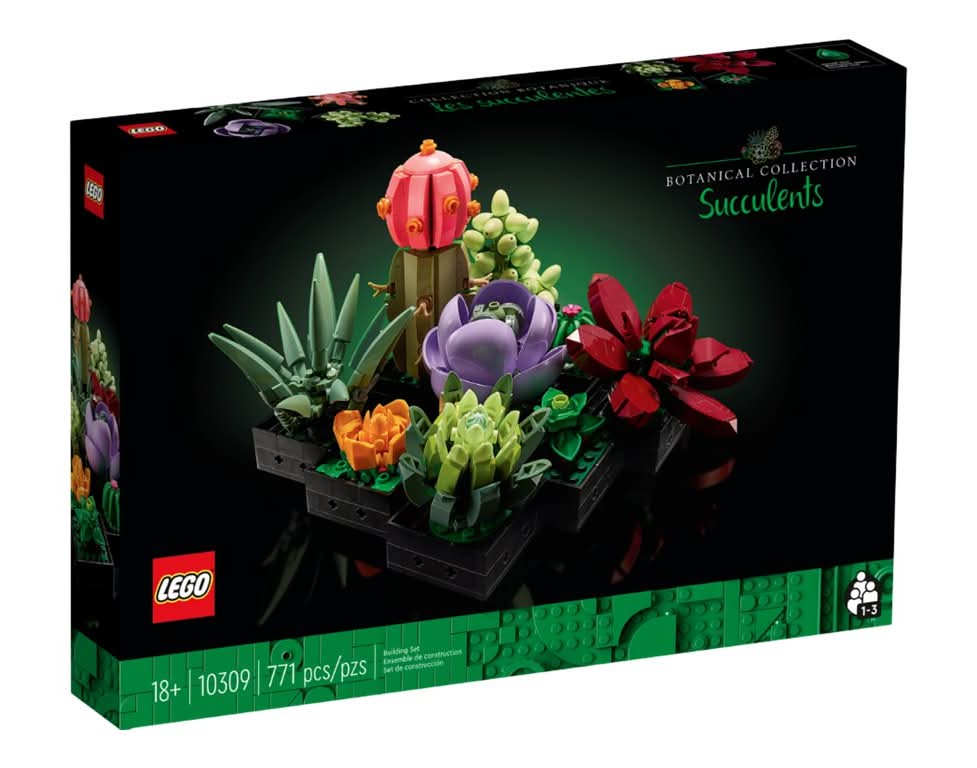 LEGO Succulents Plant Decor Building Kit, Assorted (771 ct)