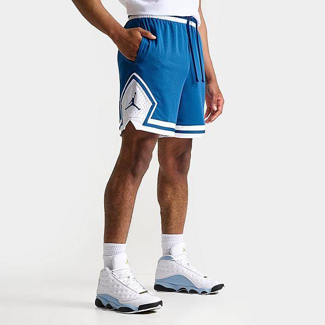 Jordan Dri-Fit Sport Diamond Basketball Shorts (male/medium/industrial blue-white)