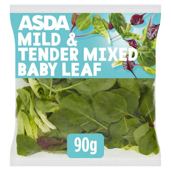 ASDA Mixed Baby Leaf Salad Bag 90G