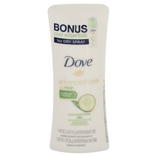 Dove Cool Essentials Advanced Care Antiperspirant Stick & Dry Spray