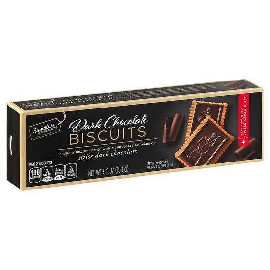 Signature Select Swiss Dark Chocolate Biscuits (5.3 oz)