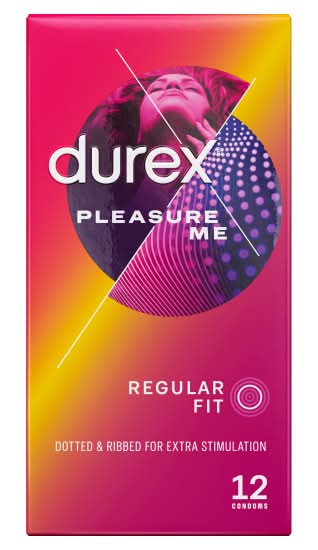 Durex Pleasure Me Dotted & Ribbed For Extra Stimulation Condoms (12 pack)