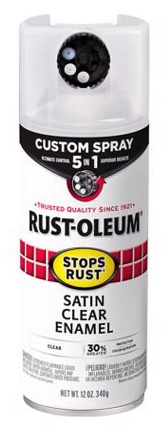 Rust-Oleum Stops Rust 5-In-1 Indoor And Outdoor Satin Crystal Clear Oil-Based Protective Enamel 12 O