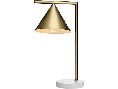 Rumi Lighting Incandescent Desk Lamp, 17.52, Gold/White (ERPL28)