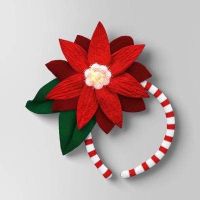 Light-up Poinsettia Flower Christmas Headband - Wondershop™ Red/White