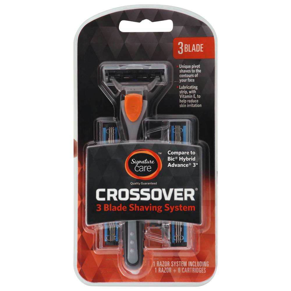 Signature Care Crossover 3 Blade System Razors (2.7 oz)