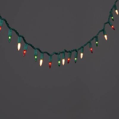 Wondershop Incandescent Smooth Mini Christmas String Lights, 21.12 Ft, Red-Green-White (100 ct)