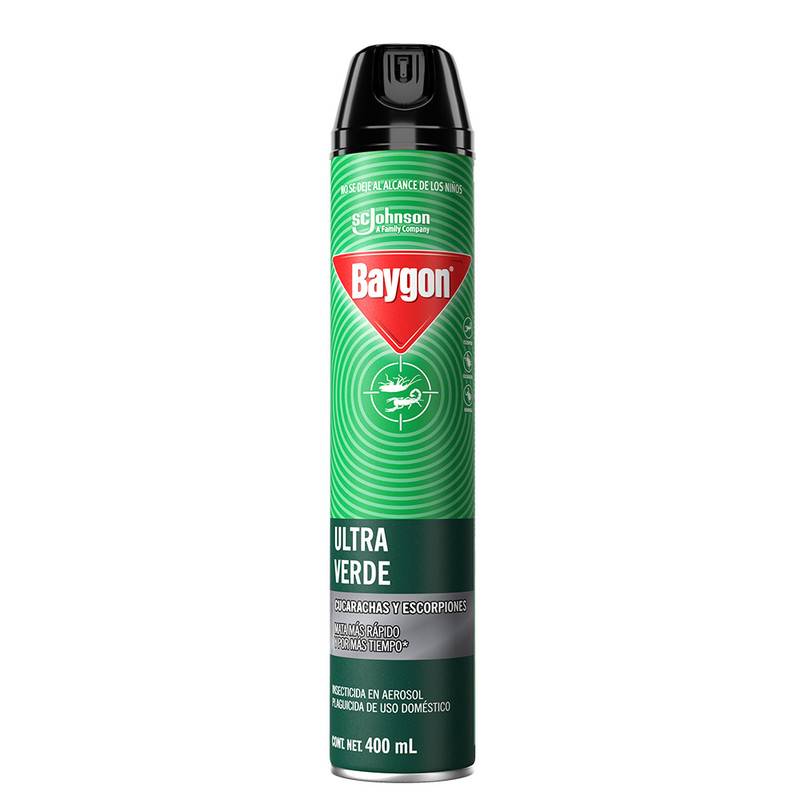 Baygon insecticida aerosol ultra verde (400 ml)