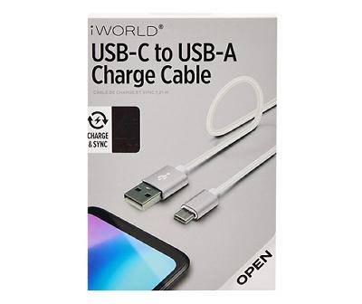 iWorld White 4' Usb-C Cable
