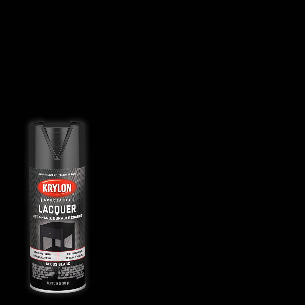 Krylon Gloss Black Spray Paint (NET WT. 12-oz) | K07030777