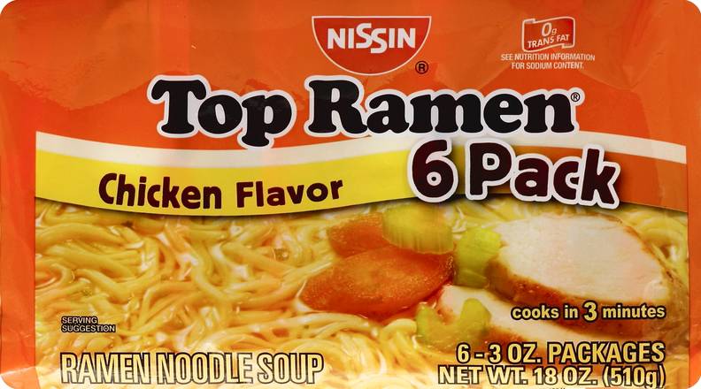 Nissin Chicken Ramen Noodle Soup (6 ct)