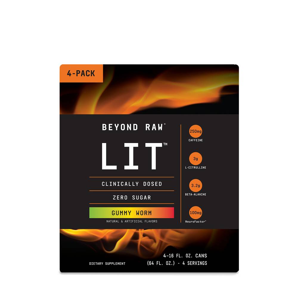 Beyond Raw Lit On-The-Go Pre-Workout (64 fl oz) (gummy worm)