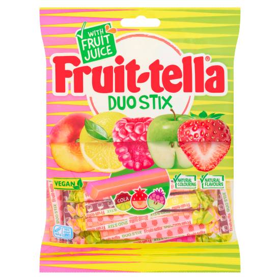 Fruit-tella Assorted, Duo Stix Chewy Sweets (160g)