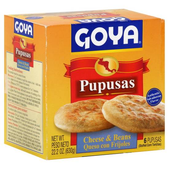 Goya Cheese & Beans Pupusas Stuffed Corn Tortillas (6 ct)