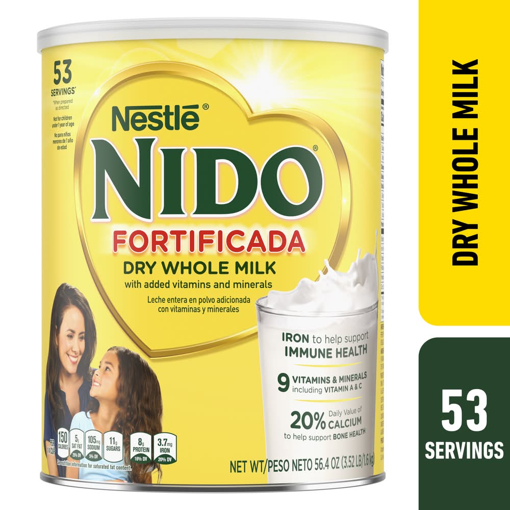 Nido Fortificada Dry Whole Milk (56.4 oz)