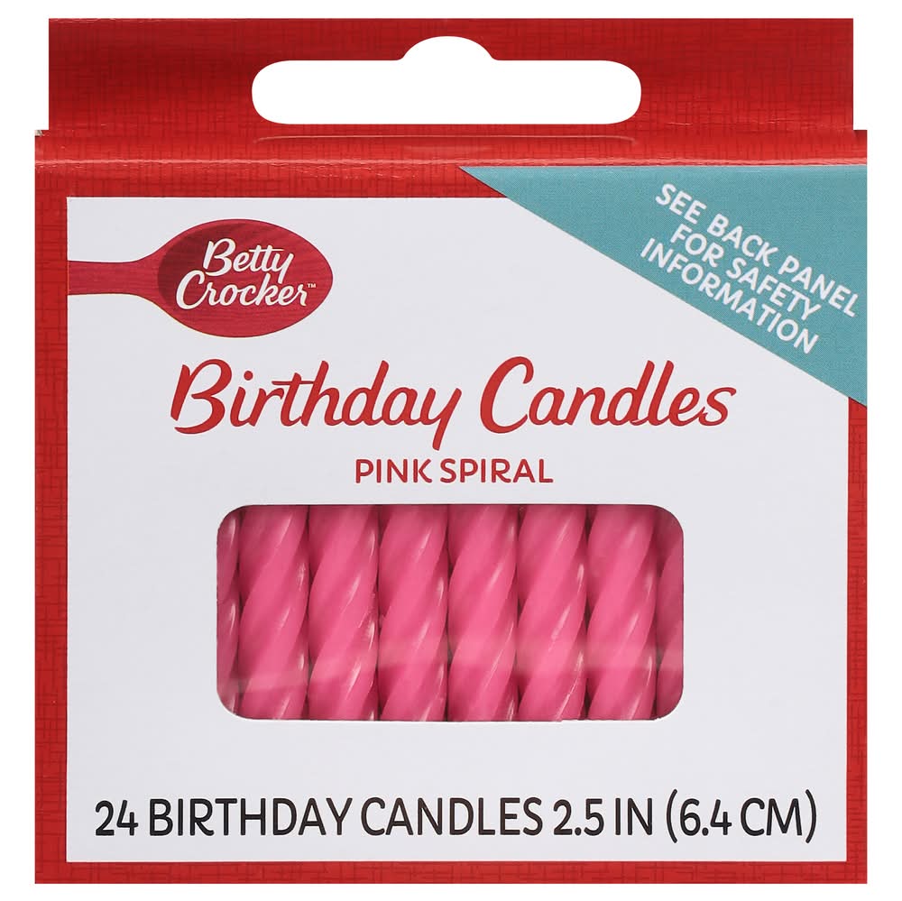 Betty Crocker Pink Spiral Birthday Candles (1.6 oz)