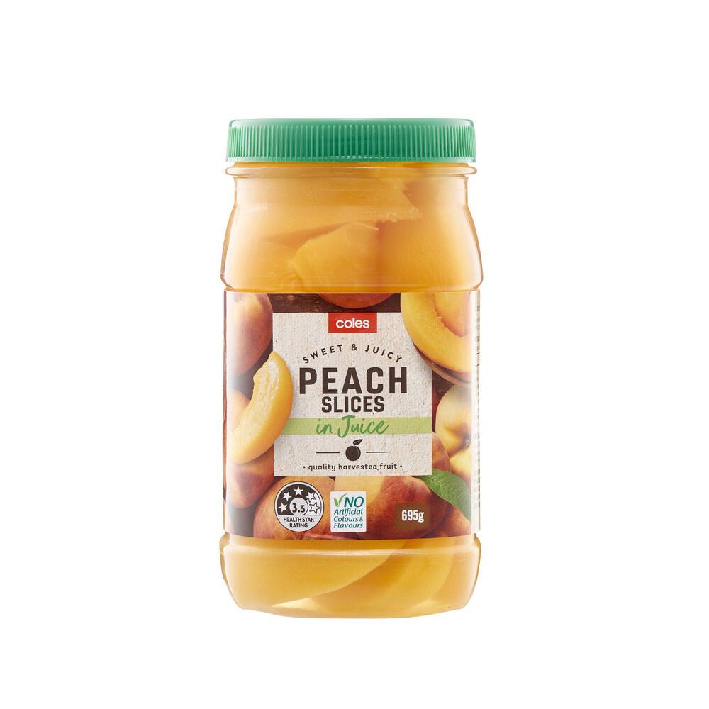 Coles Peach Slice in Pear Fruit Juice