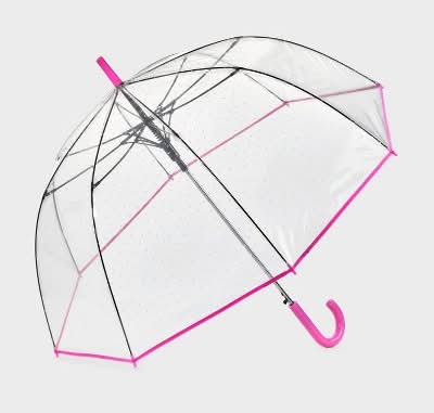ShedRain Manual Solid Design Plastic Handle Bubble Stick Umbrella, 52 in, Pearl Pink
