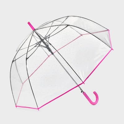 ShedRain Manual Solid Design Plastic Handle Bubble Stick Umbrella, 52 in, Pearl Pink