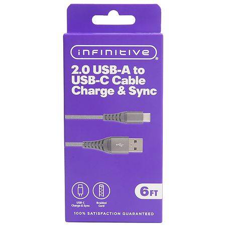 Infinitive Usb a To C Braided Cable (6 ft)