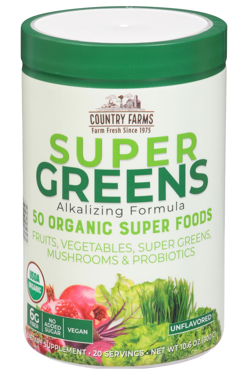 Country Farms Super Greens Organic Superfood Powder Supplement (10.6 oz)