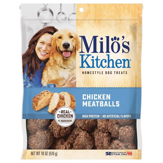 Milo's Kitchen Chicken Meatballs Homestyle Dog Treats