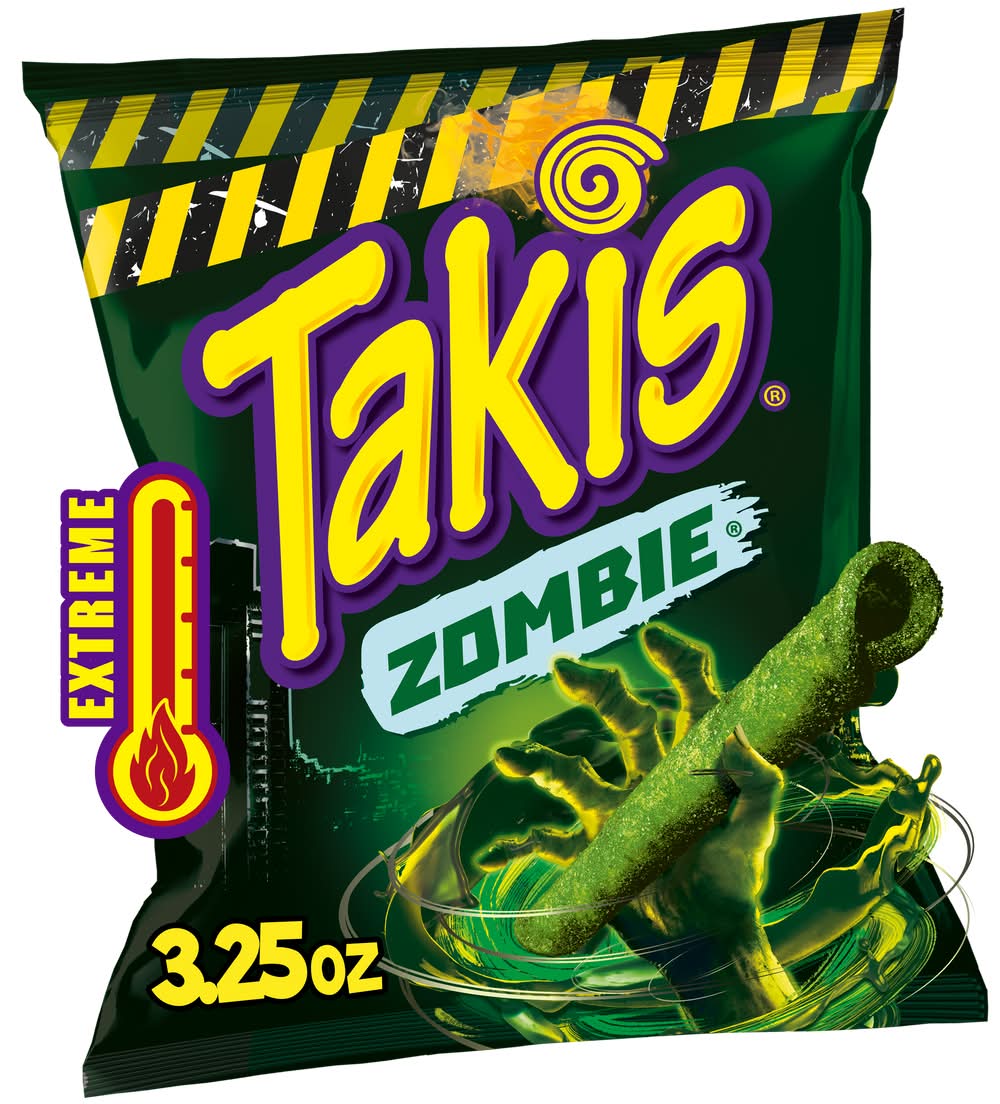 Takis Zombie Hot Spicy Rolled Tortilla Chips, Habanero, Cucumber (3.25 oz)