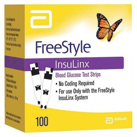 FreeStyle Freestyle Insulinx Blood Glucose Test Strips, 100 Count