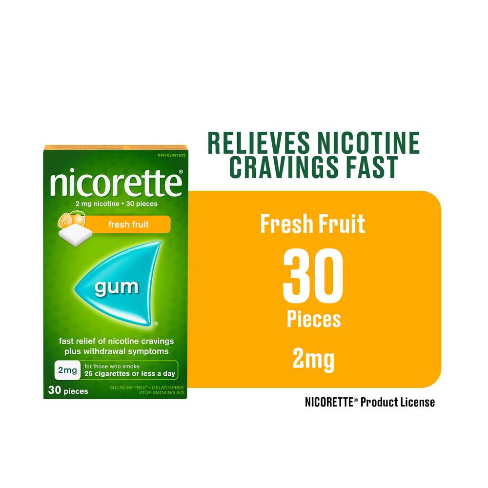 Nicorette Fresh Fruit Gum, 2mg (15 g)