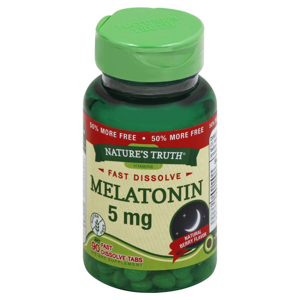 Nature's Truth Fast Dissolve Natural Berry Flavor Melatonin (3.2 oz)