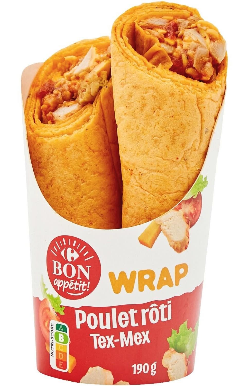 Carrefour Bon Appétit - Wrap poulet rôti tex mex sauce salsa (190g)
