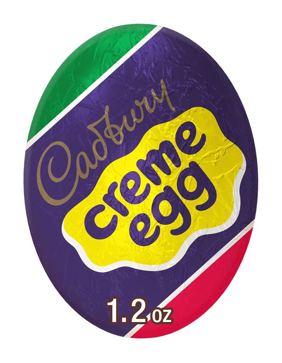 Cadbury Creme Egg Chocolate With Fondant Easter Candy Egg 1.2 Oz