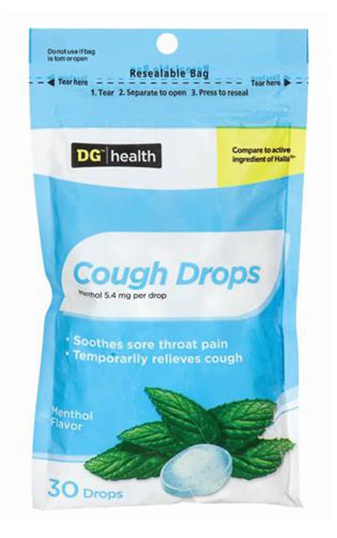 Dg Health Cough Drops Menthol Flavor - 30 Ct