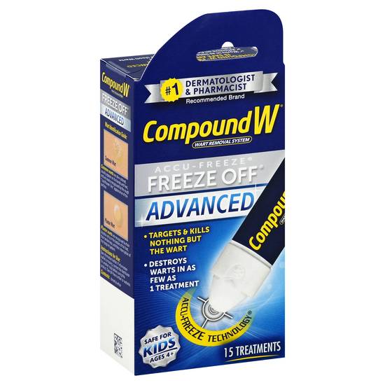 Compound W Wart Removal System Freeze Off Advanced Treatments (15 ct)