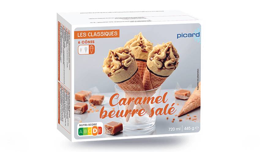 6 cônes caramel beurre salé