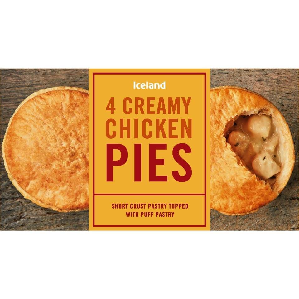 Iceland Creamy Chicken Pies (4 x 142g)