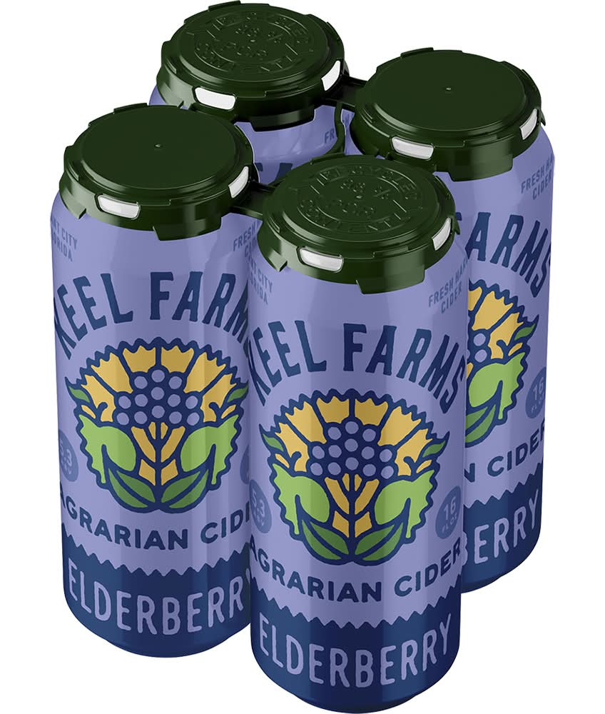 Keel Farms Agrarian Cider, Elderberry (12 fl oz)