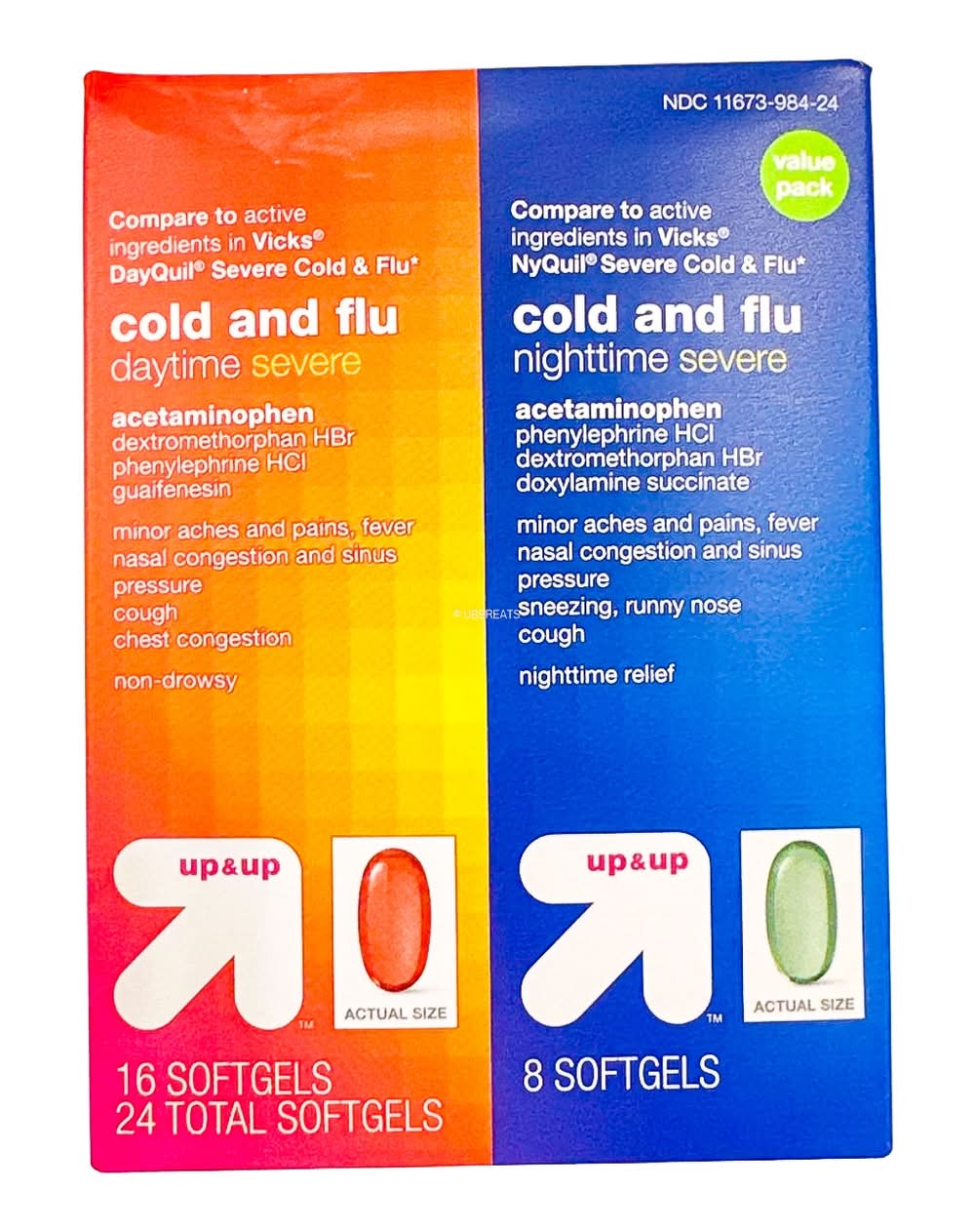 up&up Cold & Flu Combo Severe Softgels (24 ct)