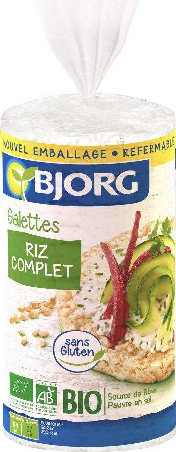 Galettes riz complet bio - bjorg - 130g
