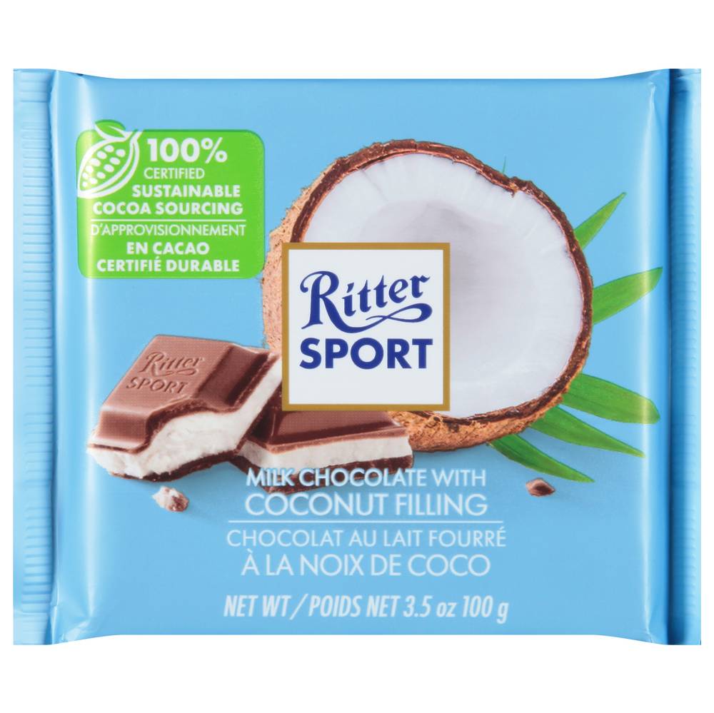 Ritter Sport Milk Chocolate With Coconut (3.5 oz)