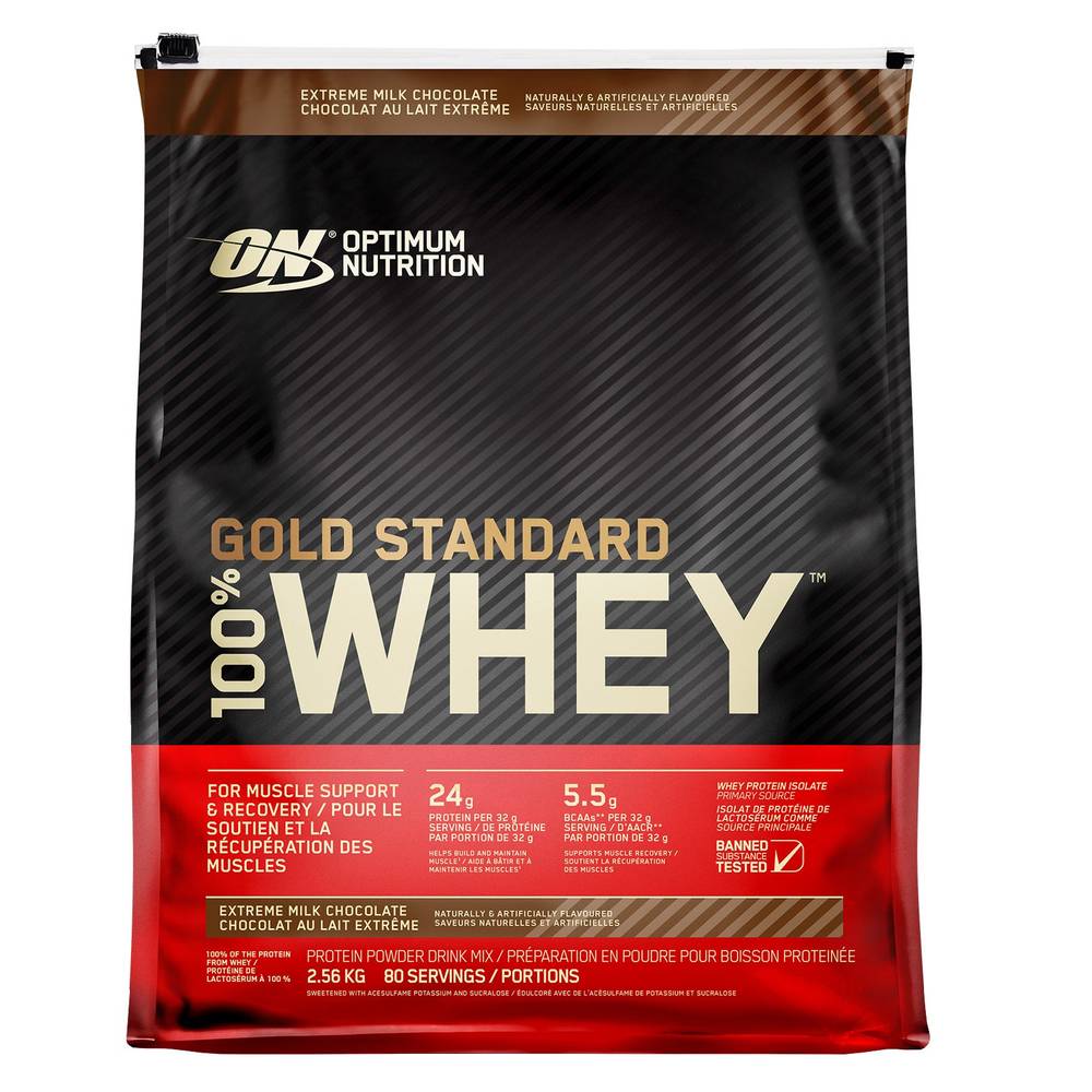 Optimum Nutrition Gold Standard 100% Whey Protein, 80 Servings