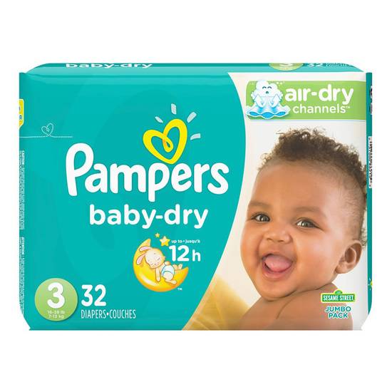 Pampers Baby-Dry Diapers Size 3 32ct