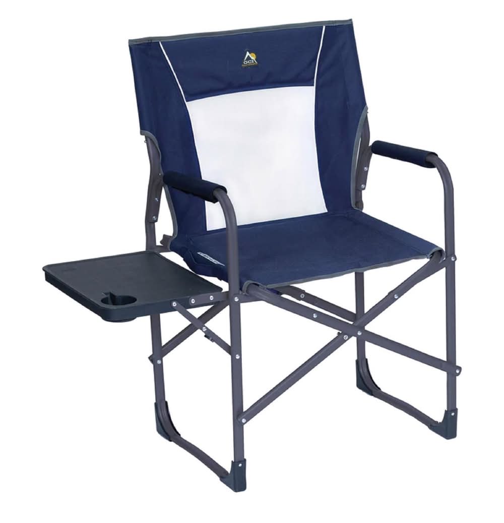 Gci Outdoor Slim-Fold Navy Blue Director'S Folding Chair