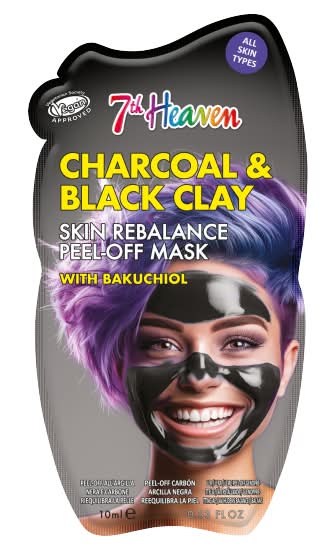 7th Heaven Charcoal & Black Clay Peel-Off Mask With Bakuchiol (10ml)