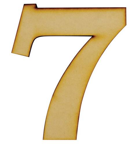 Mdf · Figura de madera mdf número 7 de 4 cm (206,9 g)