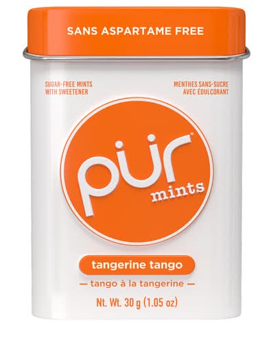 PUR Menthes Tango À La Tangerine 30 G / PUR Sugar-Free Mints Tangerine Tango 30 g