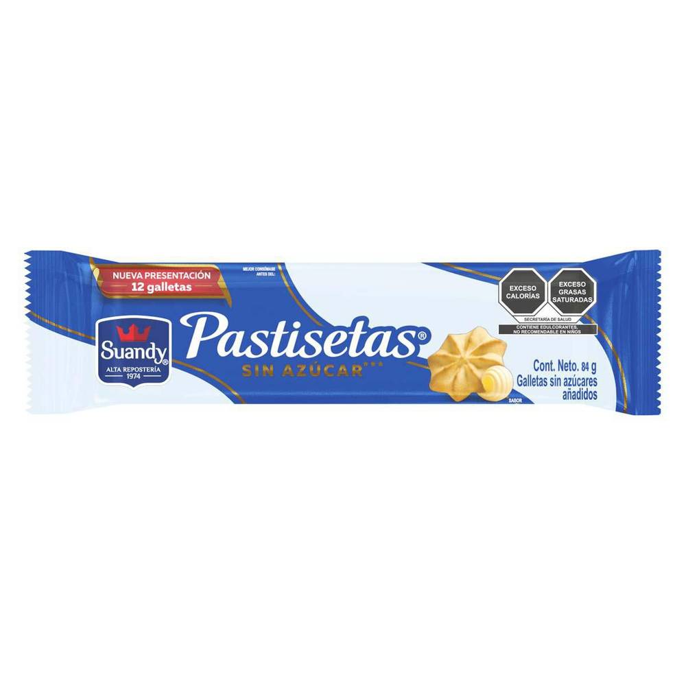 Suandy · Pastisetas galletas sin azúcares añadidos (12 un)