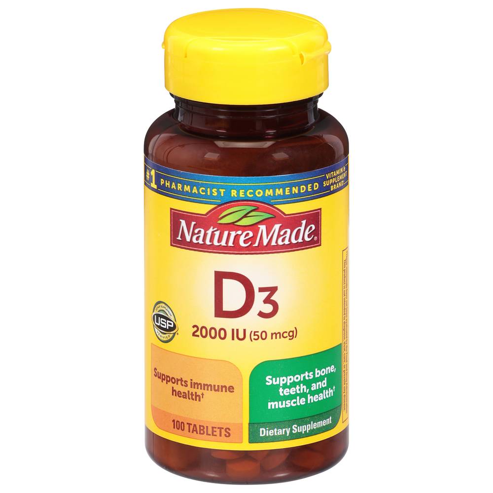 Nature Made Vitamin D3 50 Mcg Tablets (1.6 oz)