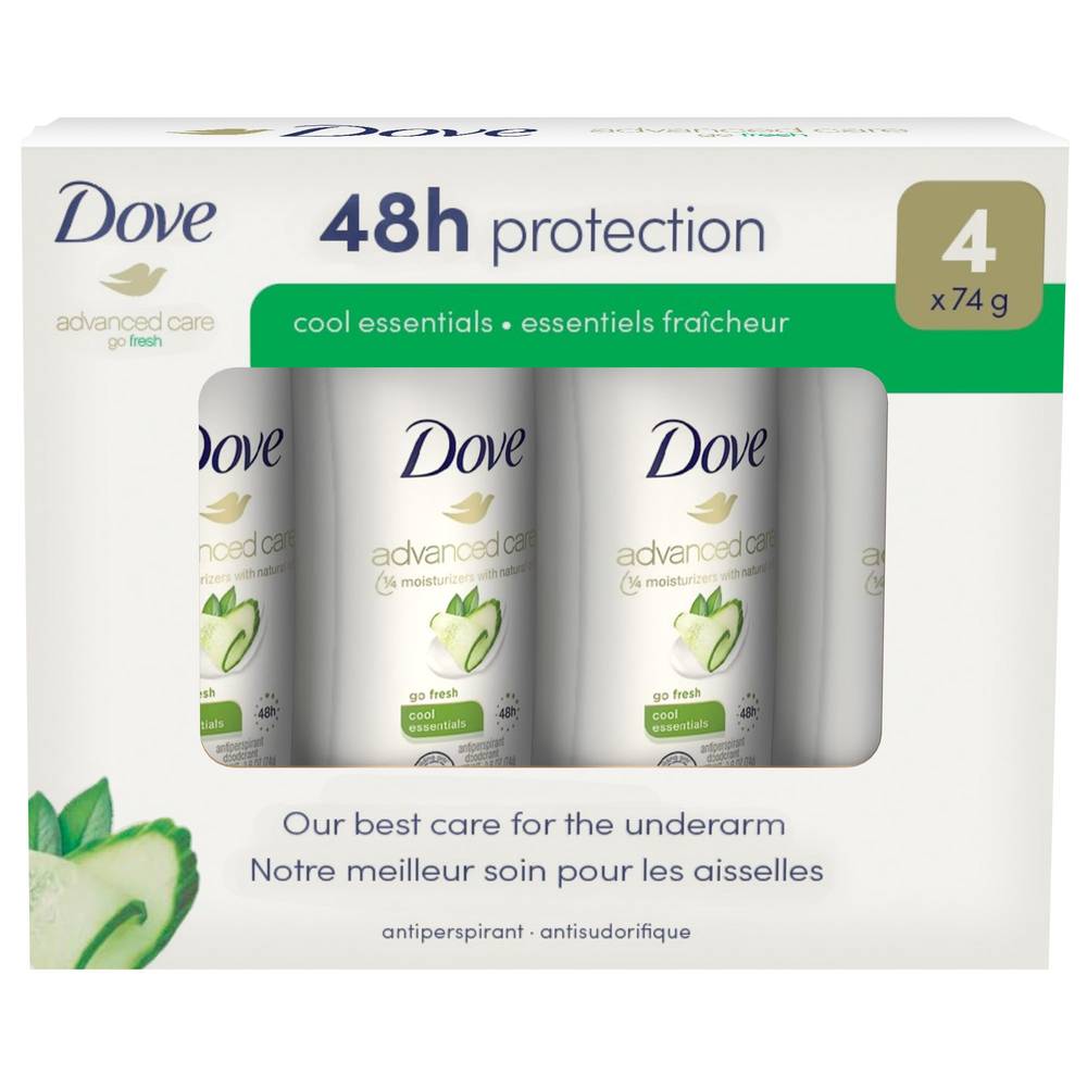 Dove Advanced Care Antiperspirant, 4-Pack